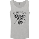 Addicted to Ink Tattoo Artist Tats Mens Vest Tank Top Sports Grey