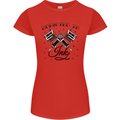 Addicted to Ink Tattoo Artist Tats Womens Petite Cut T-Shirt Red