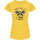 Addicted to Ink Tattoo Artist Tats Womens Petite Cut T-Shirt Yellow