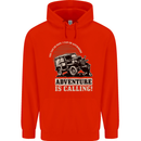 Adventure Is Calling 4X4 Off Roading Road Childrens Kids Hoodie Bright Red