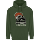Adventure Is Calling 4X4 Off Roading Road Childrens Kids Hoodie Forest Green