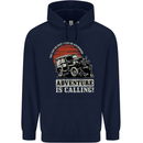 Adventure Is Calling 4X4 Off Roading Road Childrens Kids Hoodie Navy Blue