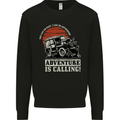 Adventure Is Calling 4X4 Off Roading Road Kids Sweatshirt Jumper Black