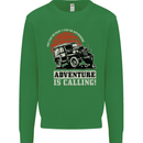 Adventure Is Calling 4X4 Off Roading Road Kids Sweatshirt Jumper Irish Green