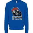 Adventure Is Calling 4X4 Off Roading Road Kids Sweatshirt Jumper Royal Blue