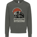 Adventure Is Calling 4X4 Off Roading Road Kids Sweatshirt Jumper Storm Grey
