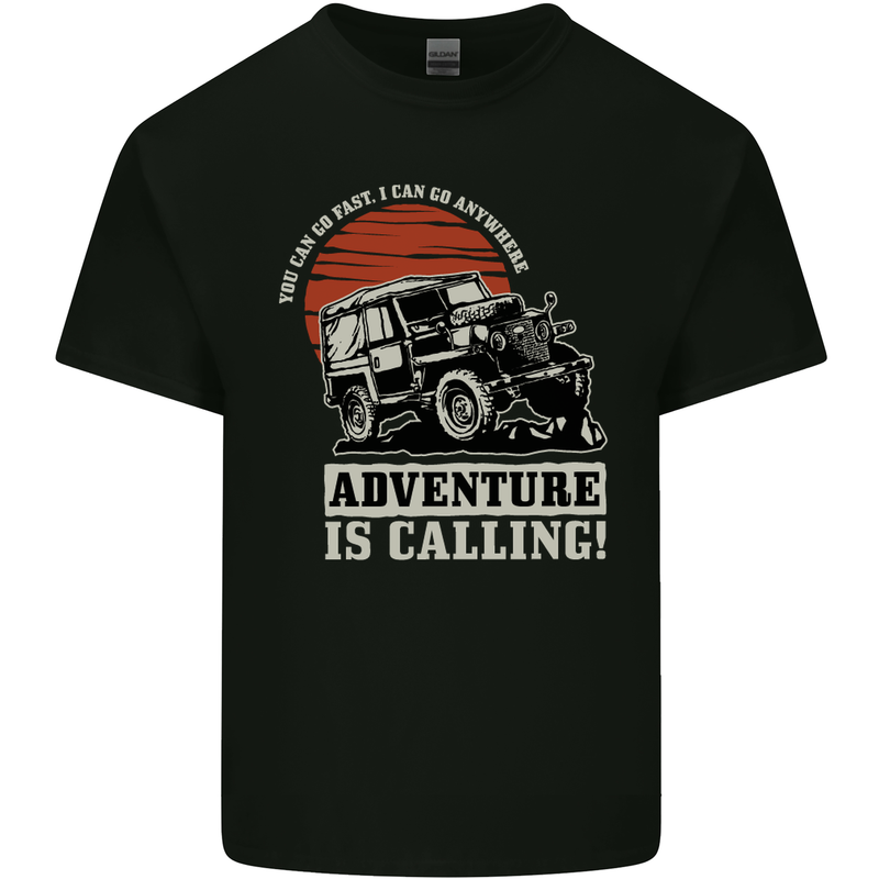 Adventure Is Calling 4X4 Off Roading Road Kids T-Shirt Childrens Black