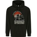 Adventure Is Calling 4X4 Off Roading Road Mens 80% Cotton Hoodie Black