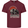Adventure Is Calling 4X4 Off Roading Road Mens Cotton T-Shirt Tee Top Maroon