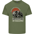Adventure Is Calling 4X4 Off Roading Road Mens Cotton T-Shirt Tee Top Military Green