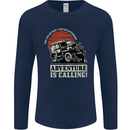 Adventure Is Calling 4X4 Off Roading Road Mens Long Sleeve T-Shirt Navy Blue