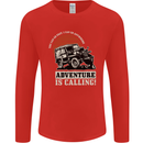 Adventure Is Calling 4X4 Off Roading Road Mens Long Sleeve T-Shirt Red