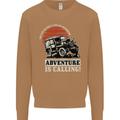Adventure Is Calling 4X4 Off Roading Road Mens Sweatshirt Jumper Caramel Latte