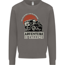 Adventure Is Calling 4X4 Off Roading Road Mens Sweatshirt Jumper Charcoal