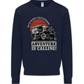 Adventure Is Calling 4X4 Off Roading Road Mens Sweatshirt Jumper Navy Blue