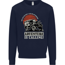 Adventure Is Calling 4X4 Off Roading Road Mens Sweatshirt Jumper Navy Blue