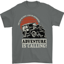 Adventure Is Calling 4X4 Off Roading Road Mens T-Shirt Cotton Gildan Charcoal