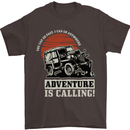 Adventure Is Calling 4X4 Off Roading Road Mens T-Shirt Cotton Gildan Dark Chocolate