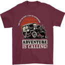 Adventure Is Calling 4X4 Off Roading Road Mens T-Shirt Cotton Gildan Maroon
