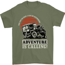 Adventure Is Calling 4X4 Off Roading Road Mens T-Shirt Cotton Gildan Military Green