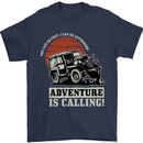 Adventure Is Calling 4X4 Off Roading Road Mens T-Shirt Cotton Gildan Navy Blue