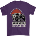 Adventure Is Calling 4X4 Off Roading Road Mens T-Shirt Cotton Gildan Purple