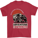 Adventure Is Calling 4X4 Off Roading Road Mens T-Shirt Cotton Gildan Red
