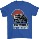 Adventure Is Calling 4X4 Off Roading Road Mens T-Shirt Cotton Gildan Royal Blue