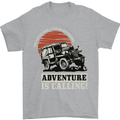 Adventure Is Calling 4X4 Off Roading Road Mens T-Shirt Cotton Gildan Sports Grey
