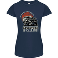 Adventure Is Calling 4X4 Off Roading Road Womens Petite Cut T-Shirt Navy Blue