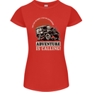 Adventure Is Calling 4X4 Off Roading Road Womens Petite Cut T-Shirt Red