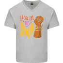 Africa is in My DNA Juneteenth Black Lives Matter Mens V-Neck Cotton T-Shirt Sports Grey