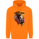 African Elephant Ecology Childrens Kids Hoodie Orange