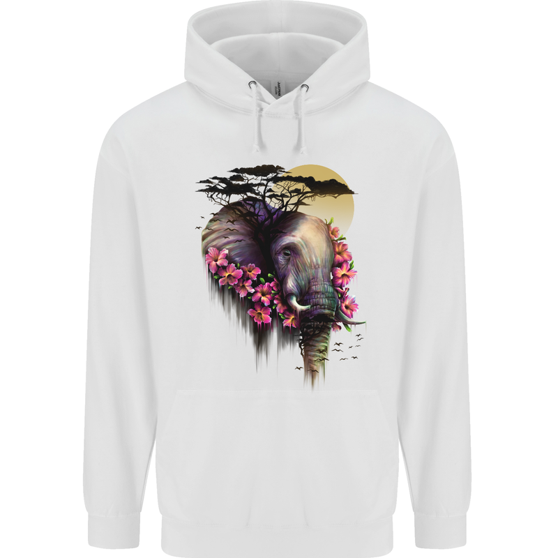 African Elephant Ecology Childrens Kids Hoodie White