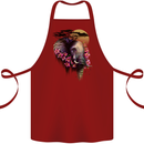 African Elephant Ecology Cotton Apron 100% Organic Maroon