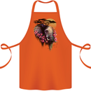 African Elephant Ecology Cotton Apron 100% Organic Orange