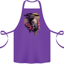 African Elephant Ecology Cotton Apron 100% Organic Purple