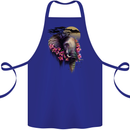 African Elephant Ecology Cotton Apron 100% Organic Royal Blue