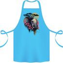 African Elephant Ecology Cotton Apron 100% Organic Turquoise