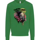 African Elephant Ecology Kids Sweatshirt Jumper Irish Green