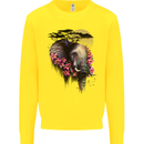 African Elephant Ecology Kids Sweatshirt Jumper Yellow