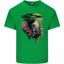 African Elephant Ecology Kids T-Shirt Childrens Irish Green