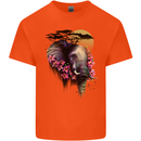 African Elephant Ecology Kids T-Shirt Childrens Orange