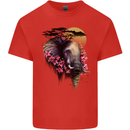 African Elephant Ecology Kids T-Shirt Childrens Red