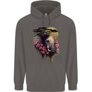 African Elephant Ecology Mens 80% Cotton Hoodie Charcoal