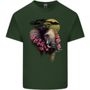 African Elephant Ecology Mens Cotton T-Shirt Tee Top Forest Green