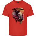 African Elephant Ecology Mens Cotton T-Shirt Tee Top Red