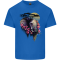 African Elephant Ecology Mens Cotton T-Shirt Tee Top Royal Blue