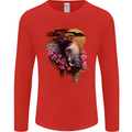 African Elephant Ecology Mens Long Sleeve T-Shirt Red