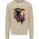 African Elephant Ecology Mens Sweatshirt Jumper Sand